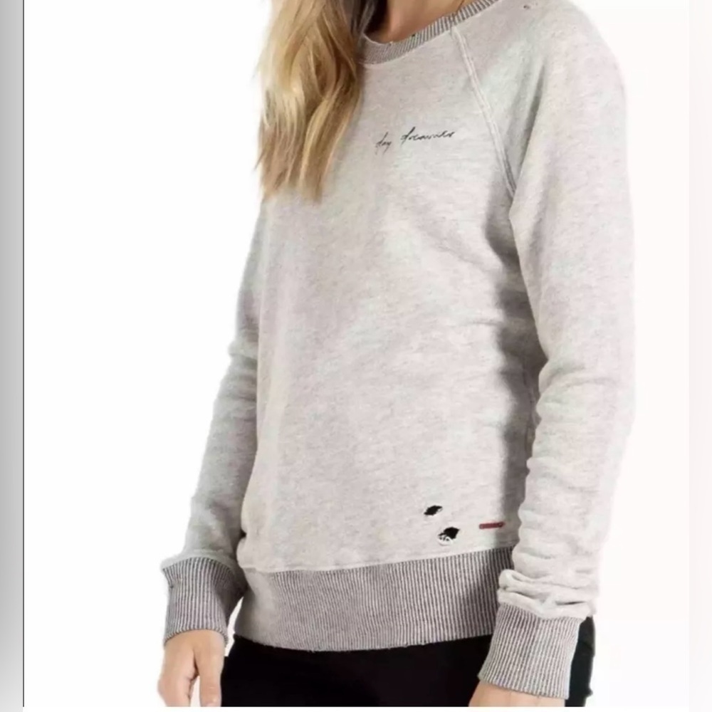 n: Philanthropy Gray Belize Distressed Day Dreamer Sweatshirt Small